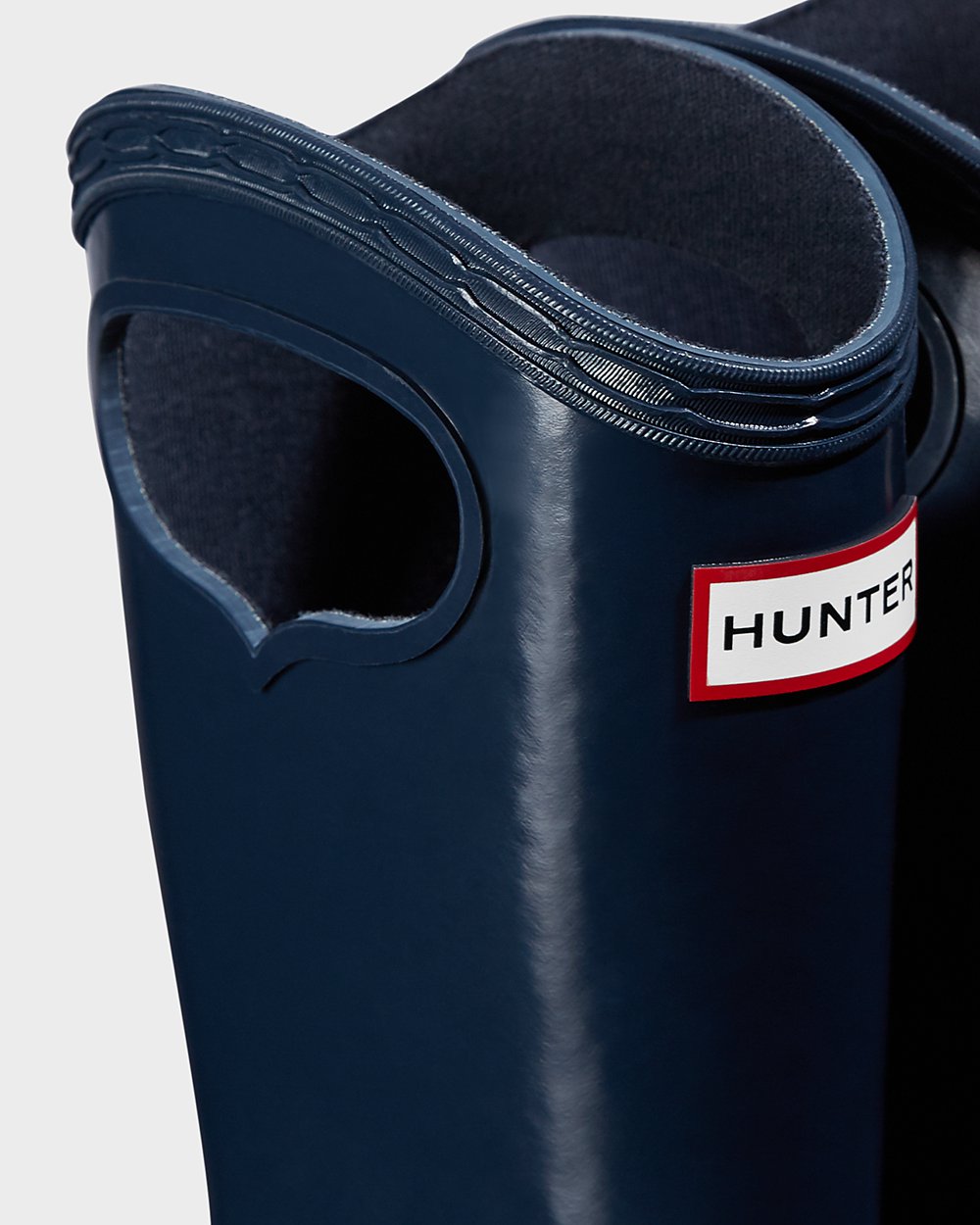 Kids Hunter Original First Classic Grab Handle Gloss - Rain Boots Navy - 1648-UVICL